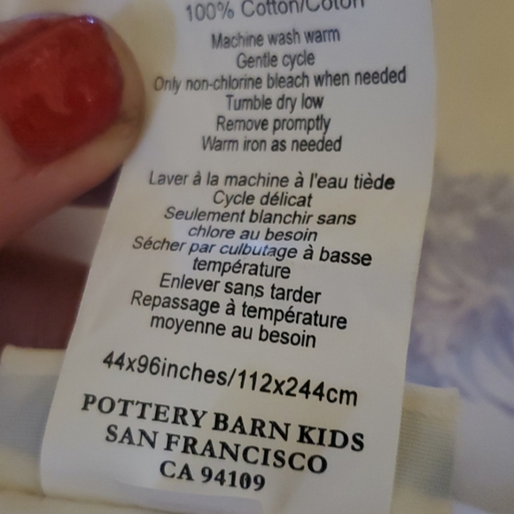 96" Cotton Curtain Panels from Pottery Barn x2 - Picture 6 of 6